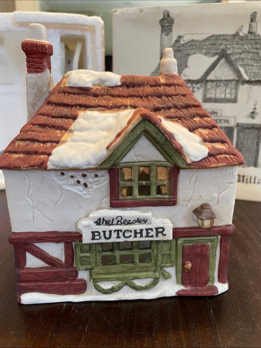 Department 56 Handpainted Dickens Village Butcher Shop